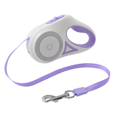 3M Automatic Retractable Dog Leash, LED Glowing at Night Walking Leash, Durable Outdoor Leash for Dog