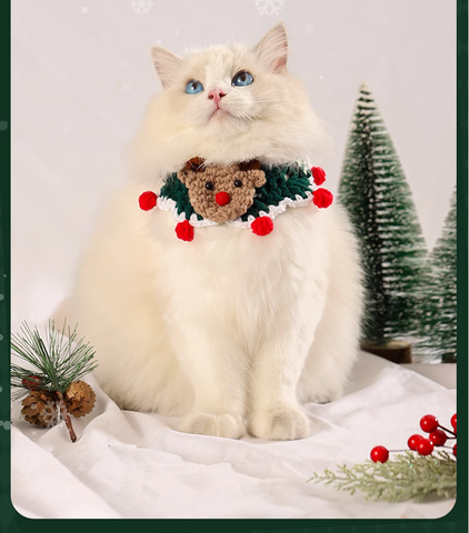Cat Clothing Pet Scarf Cloth Puppet Collar Cat Autumn and Winter Decoration Dog Scarf in Winter