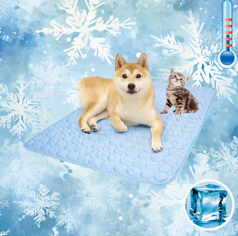 Dog Cooling Mat Summer Pad Breathable Washable Ice Silk Pet Mat Bed for Dogs Cat Cool Pet Cushion
