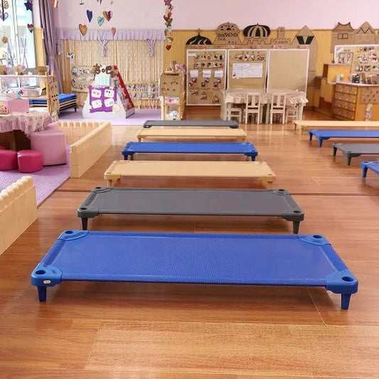 Factory Directly Supplies Daycare Preschool Naptime Rest Cot Plastic Toddler Bed Kindergarten Stacked Bed