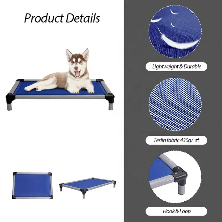 Summer Dog Bed Raised Waterproof Outdoor Portable Elevated Pet Bed Dog Travel Bed